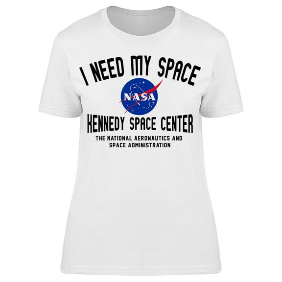 NASA Womens Graphic Tee White - I Need My Space 100% Cotton Regular Fit