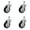 4 Swivel - No Brakes - Black, variant on 3.5 Inch SS Black Polyurethane Swivel 12mm Threaded Stem Caster with Brake