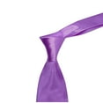 thumbnail image 2 of LYEAA Ties for Men Satin Solid Self Tie Neckties Business Formal Neck Tie Party Wedding Prom Club Suit Neckwear Purple, 2 of 3