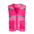 thumbnail image 2 of 2026 New Limit-time Offer, Kids Sleeveless Jacket Student Parent-Child Outdoor Activities Reflective Work Clothes Breathable Mesh Pockets for Boys Girls, 2 of 7