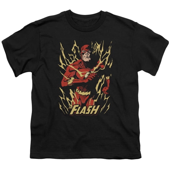 Justice League Of America Men's Flash Flare T-shirt Black