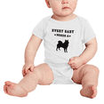 thumbnail image 2 of Every Baby Needs A Finnish Spitz Dog Funny Baby Jumpsuits For Boy Girl 0-3 Months, 2 of 5
