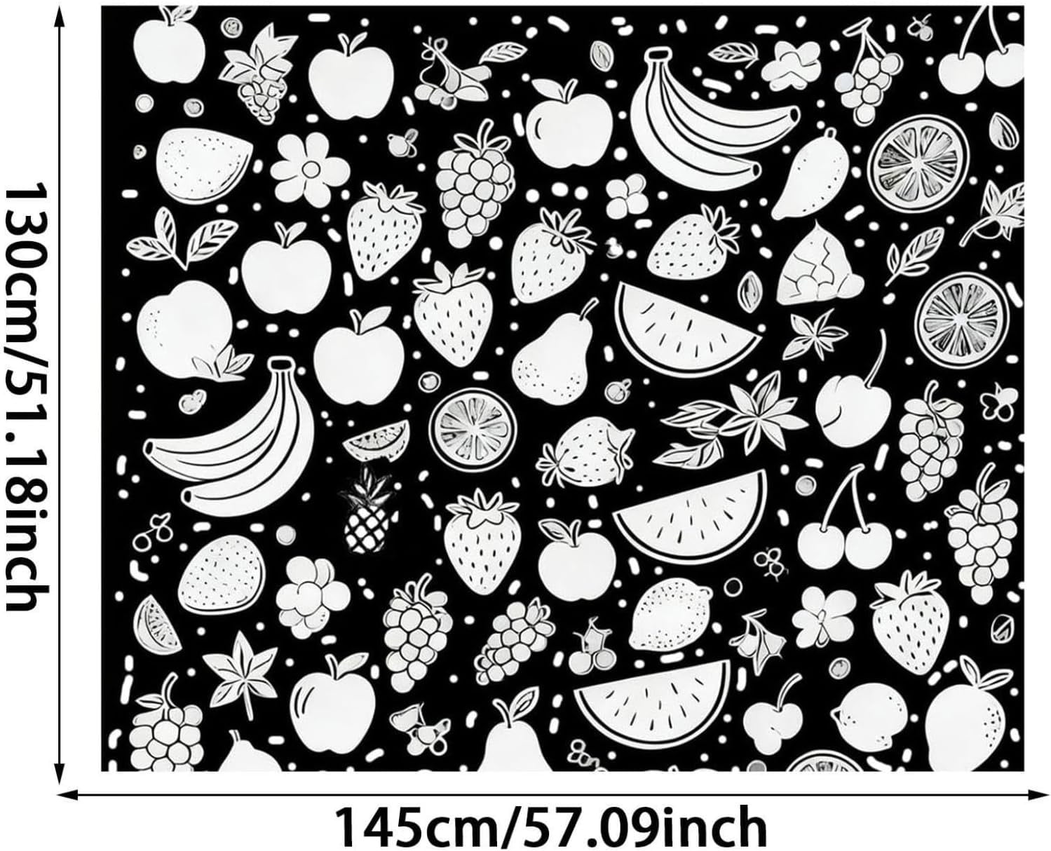 DIY Coloring Blanket with Markers, Color Your Own Blankets, Washable DIY Colorings Blanket Kits, You Can Color Fuzzy Velvet, Creative DIY Colorings Blankets for Adults, Fruit