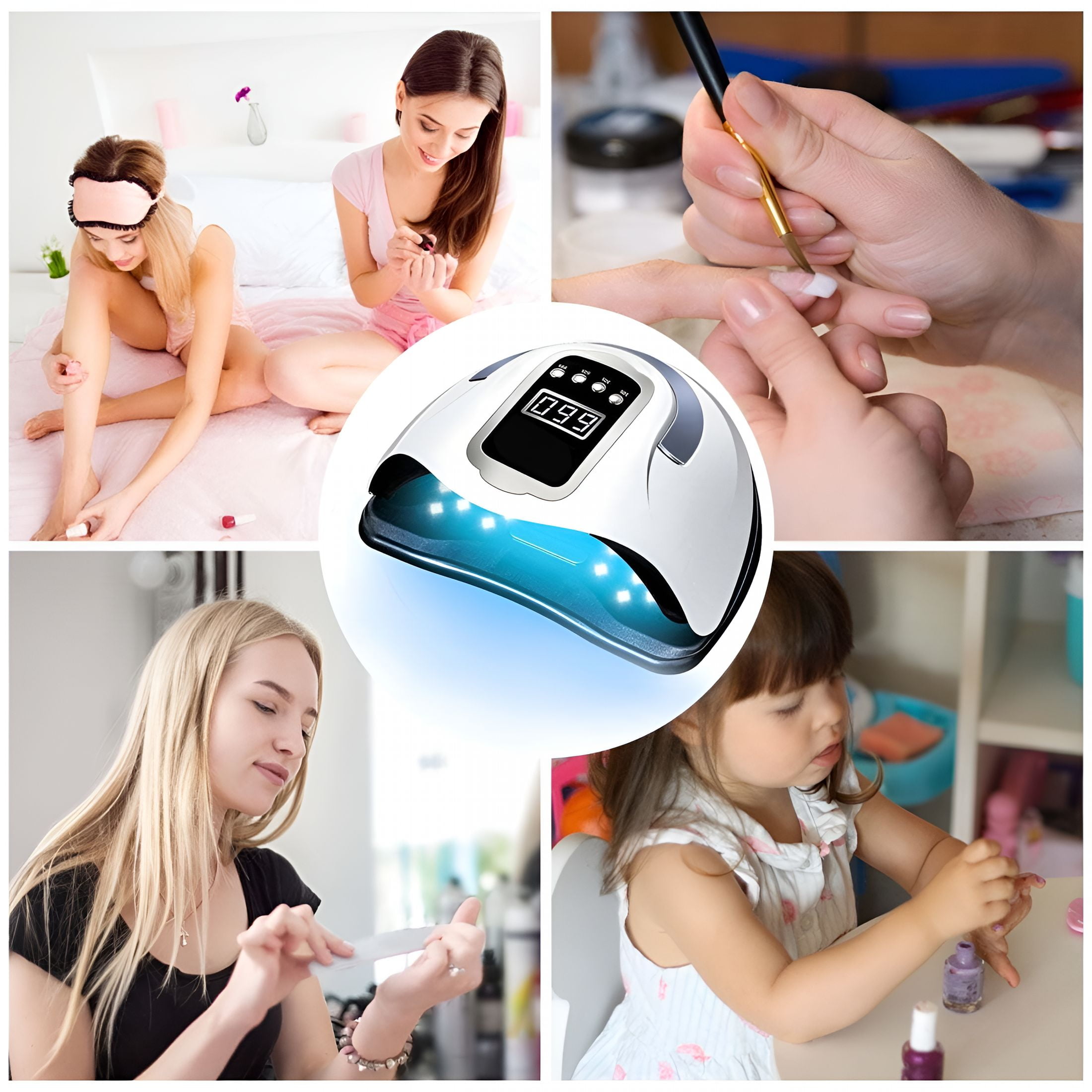 HIBIBUD 2026 New Uv Led Nail Lamp, 280W Uv Light for Nails, Uv Lamp for Gel Nails, Uv Nail Dryer Led Light for Gel Polish with 4 Timer Setting, Professional Nail Art Tools with Automatic Sensor