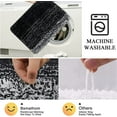 thumbnail image 5 of Bathroom Rugs, Yamaziot Bath Mat Set of 3, Absorbent Microfiber Bath Rug, Non-Slip Shaggy Ultra Soft Bathroom Mat with U Shaped Contour Toilet Mat for Tub Front, Shower Floor, Black, 5 of 8