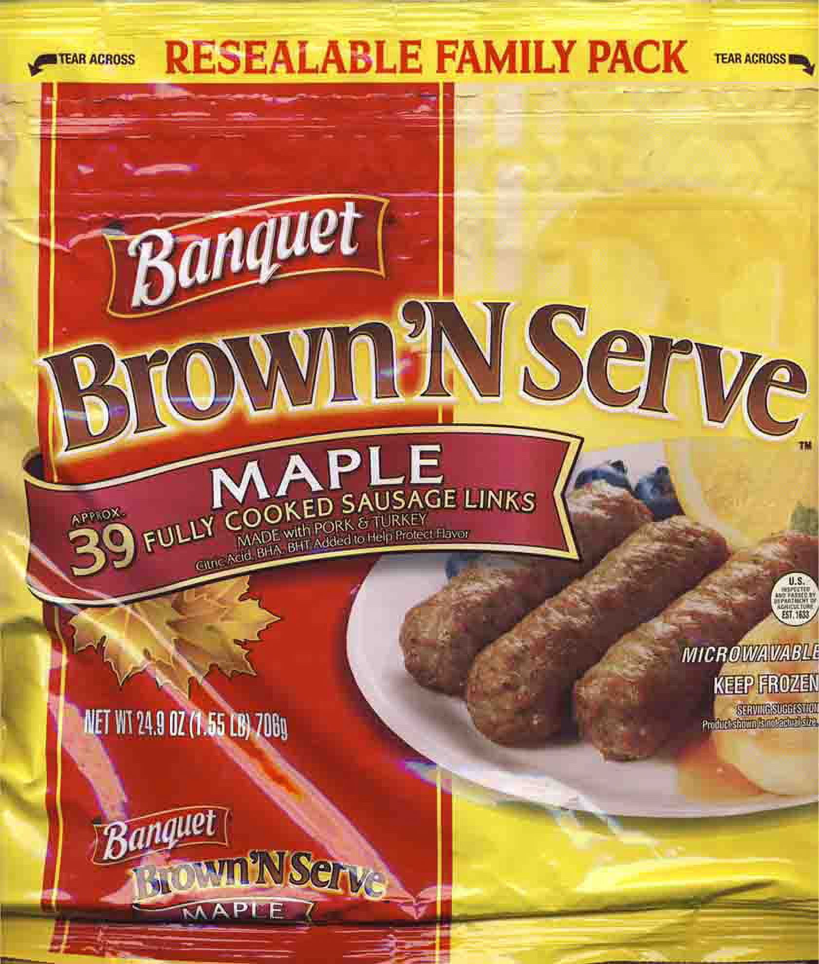 Banquet Maple Sausage Links, 24.9 oz