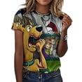thumbnail image 3 of Scooby Doo Womens T-shirts Crewneck Shirts Blouse Short Sleeve Tee Shirts Girls Tops 4XL, 3 of 8