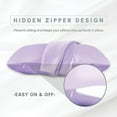 thumbnail image 3 of 2-PACK Cooling Viscose Satin Pillowcase Set with Hidden Zipper closure, King, Lilac, 3 of 4