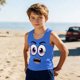 thumbnail image 2 of Niños Pequeños Camisola sin Mangas Gradiente Suave Impresión Moda Lindo Fondo para Niños 3-15 Años, 2 of 8