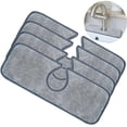 thumbnail image 1 of Alfombrilla para grifo de cocina para fregadero, paquete de 4 protectores contra salpicaduras, alfombrillas de 15*5,3 pulgadas, microfibra absorbente con lavabo a presión, accesorios para baño y RV (gris), gris JM, 1 of 5