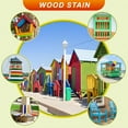 thumbnail image 4 of Red Wood Stain | Wood Scratch Repair | Colored Wood Stain for Indoor and Outdoor Furniture | Fast Drying Water Based Stain for Wood | 16 Ounce Wood Stain and Sealer in One (Blue, 16 Ounce), 4 of 7