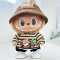 thumbnail image 2 of Para 38Cm traje Labubu ropa de muñeca de felpa de vinilo para Corea Kpop Exo Labubu ropa de muñeca conjunto de camisa de animal a rayas, 2 of 4