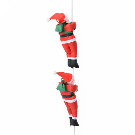 

Climbing Santa Pendant on Rope Ladder Ornament for Christmas