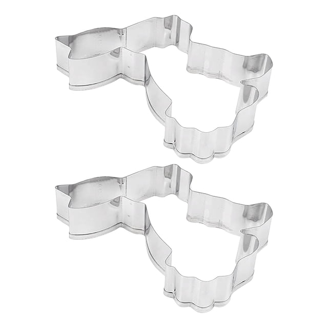 Harpily Moules à Gâteau Lapin Doux en Acier Inoxydable Bonbons 2 Pcs Moule à Gâteau pour Découpe