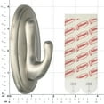 thumbnail image 3 of Command Brushed Nickel Decorative Hook, 12 Pack, 3 of 3
