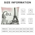 thumbnail image 6 of Shangniulu Eiffel Tower England Throw Pillow Cover Set of 2 Cases Pink Paris Romantic Art Painting Outdoor Decor Pillowcase Home Square Pillow Slip, 6 of 6