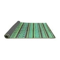 thumbnail image 2 of Ahgly Company Indoor Rectangle Solid Turquoise Blue Modern Area Rugs, 2' x 5', 2 of 4