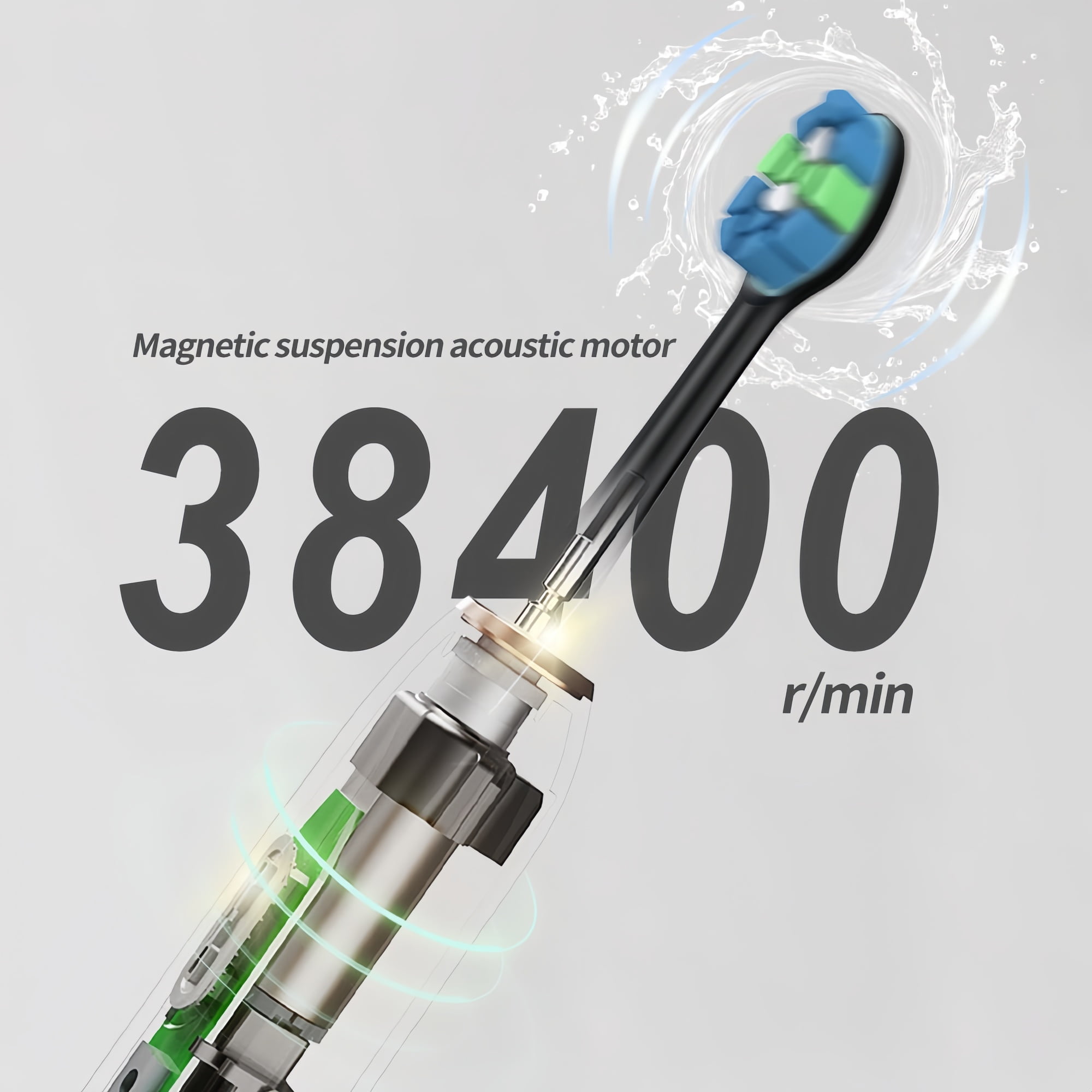 Sonic Electric Toothbrush, 5 Brushing Modes, Rechargeable & IPX7 Waterproof, Suitable for Adults and Kids,Black