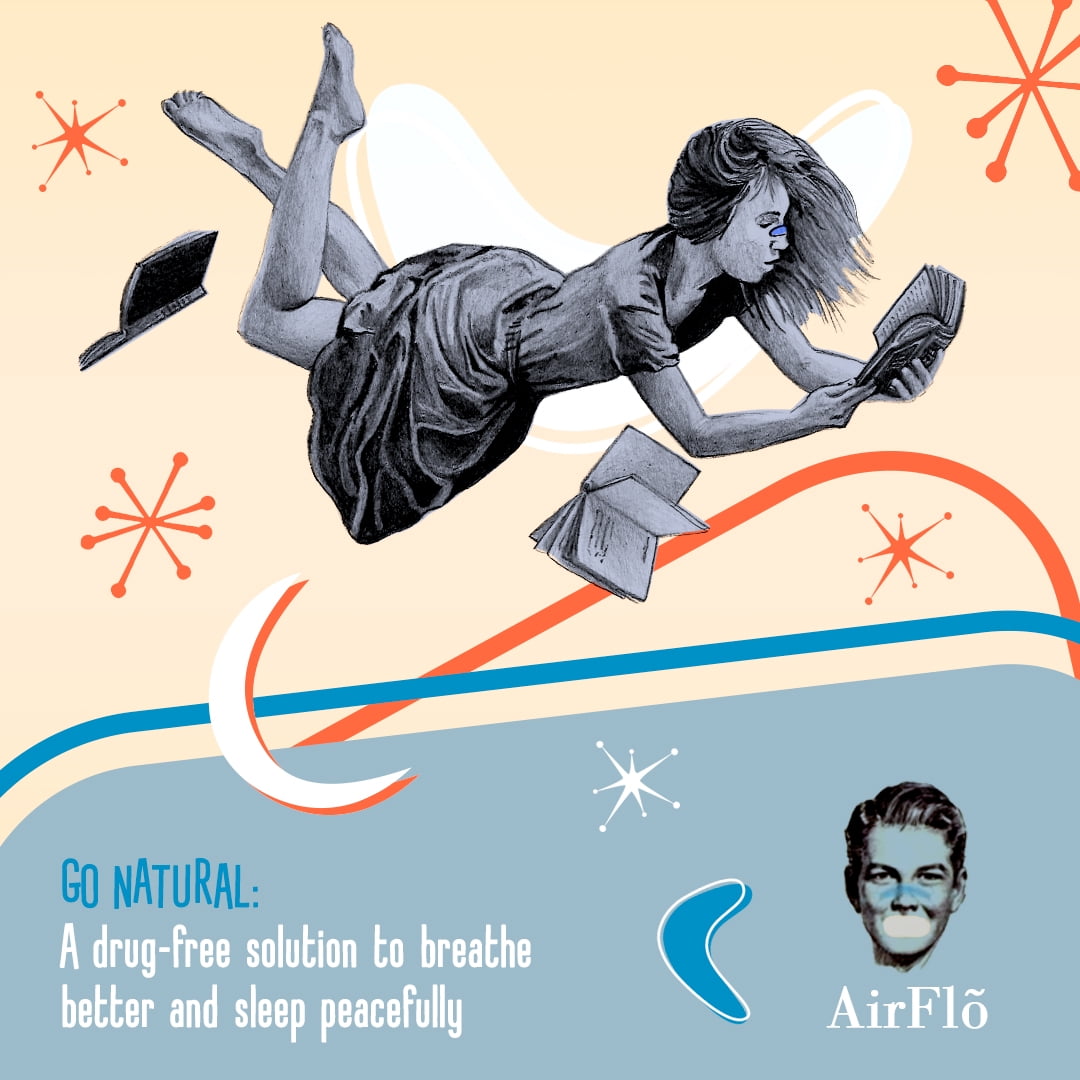 AirFlo by Workflo - Cure Snoring with Mouth Tape and Nasal Strip Combo