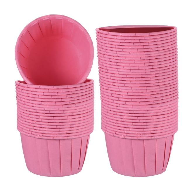 Forros de Mini Cupcake Uxcell para Hornear Cupcake, 50Pcs Forros de Cupcake, Soportes para Cupcake, Rosa