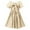 Beige, variant on Spazoro Little and Big Girls Dresses, Round Neck Bowknot Back Hollow Solid Color Short Sleeve Casual Dresses for Girls Beige Size 11 T