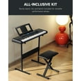 thumbnail image 5 of Donner DEK-200 61-Key Piano Full-Size Electronic Keyboard Set, Auto Accompaniment, Metronome,, Includes 300 Tones, with Stand, Bench, Microphone, 5 of 8