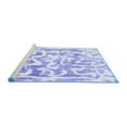 thumbnail image 2 of Ahgly Company Machine Washable Indoor Square Abstract Blue Modern Area Rugs, 8' Square, 2 of 4