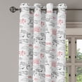 thumbnail image 3 of Ambesonne Chinese Grommet Curtain, Wall of China, 50" x 54", Dark Grey Red, 3 of 6