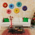 thumbnail image 4 of Homerr Metal Flower Wall Art Garden Wall Decor Handmade Multicolored Metal Sunflower Wall Decor Flower Art for Garden Home Outdoor Hanging Decoration, 4 of 7