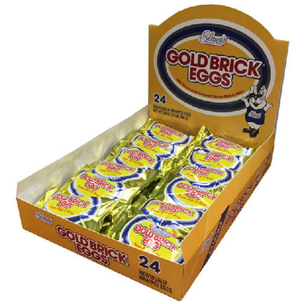 Elmer's Gold Brick Mini Chocolate Eggs, 1 Oz., 24 Count