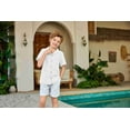 thumbnail image 3 of Arshiner Boys Short Sleeve Button Down Shirt Texture Summer Beach Vacation Shirt, 3 of 8