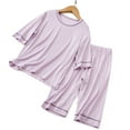 thumbnail image 5 of KyCheLot Girls Soft Pajamas Comfort Half Sleeve Shirts and Wide Leg Capri Pants Casual wear 2-17 Years, 5 of 6
