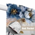 thumbnail image 4 of Vintage Blue Floral Swag Curtains for Kitchen/Bedroom/Living Room, Farmhouse Watercolor Flower Butterflies Scalloped Curtains 63 Inch Long, Window Swag Topper Curtains Valances 2 Panels Set 36"x63", 4 of 8