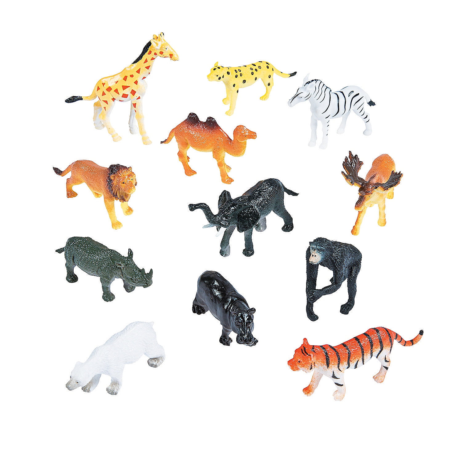 Nice Toy 24 Piece Forest Animal Set Assortment 3 to 6 figures Mr