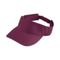 thumbnail image 2 of Augusta Men's Three Panels Sport Twill Visor, Maroon, One Size, 2 of 2