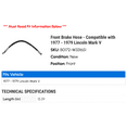 thumbnail image 2 of Front Brake Hose - Compatible with 1977 - 1979 Lincoln Mark V 1978, 2 of 2
