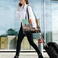 thumbnail image 5 of FORMRS Canvas Laptop Tote Bag for Women with 15.6" Computer Compartments Shoulder Handbag, Retro UFO, 5 of 7