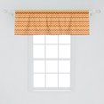 thumbnail image 2 of Ambesonne Orange Window Valance, Wavy Geometrical Vintage, 54" X 18", Orange Yellow Cream, 2 of 3