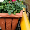 thumbnail image 3 of Balcony Patio Railing Shelf Plant Pots Holder Iron Hanging Shelf Basket With Hooks, 3 of 5