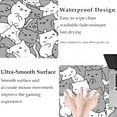 thumbnail image 5 of White and Gray Cats Large Gaming Mouse Pad for Desk,XL Big Mouse Pad Gaming Desk MatCute Mousepad Desk Pad with Non-Slip Base and Stitched Edge,Keyboard Mouse Mat for Home Office Work,31.5 x 11.8 in, 5 of 6