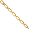thumbnail image 2 of Refined Breathtaking Precious Herco 14K Polished and Textured Fancy Rectangular Link Bracelet Fashionable Timeless Glamorous, 2 of 5