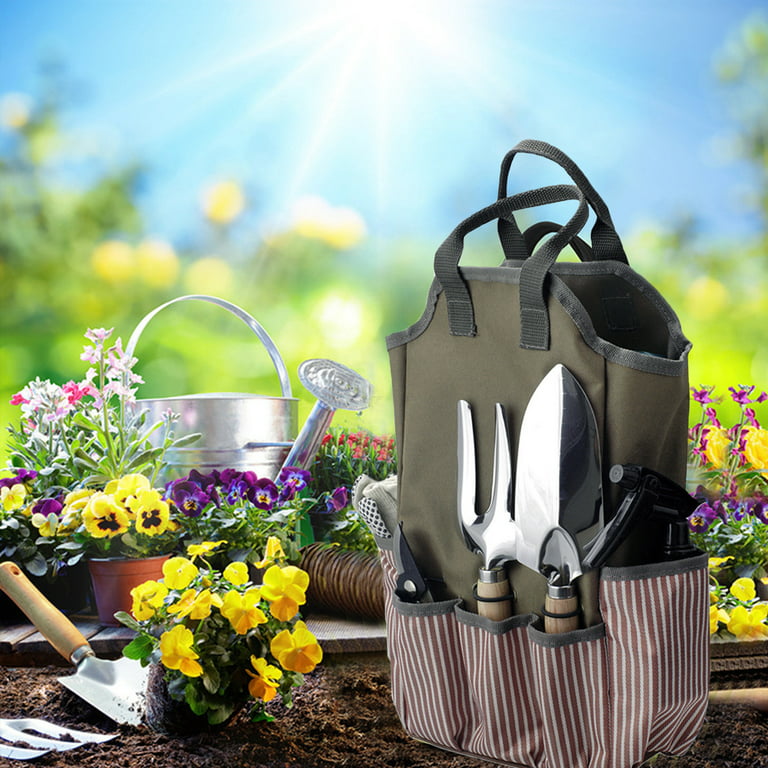 Garden Tool Bag, Heavy Duty Canvas Tool Storage Home Organizer Gardening  Tool Kit Holder 