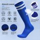 thumbnail image 3 of Yuarrent Medias azules antideslizantes de protección de piernas, ajuste seguro para juegos de fútbol, espinilleras de fútbol para Ropa Deportiva, Zapatos código adulto, 3 of 6
