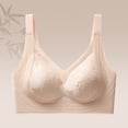 thumbnail image 2 of No Underwire Bra for Women, Full Coverage Lift Support Bra with Adjustable Straps, Breathable Daily T-Shirt Bra | VerBelle,Beige L, 2 of 6