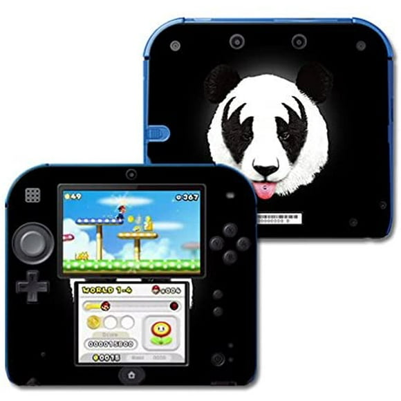 MightySkins Skin Compatible with Nintendo 2DS - Rock N Roll Panda | Protective, Durable, and Unique Vinyl Decal wrap Cover | Easy to Apply, Remove, and Change Styles | Made in The USA