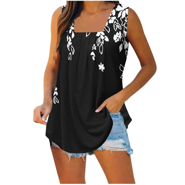 T-shirt Sans Manches pour Femmes, Ample