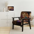 thumbnail image 2 of Designart "Hyperrealistic Rainbow Peony with Liquid Gold Drips II" Multicolor Flower Upholstered Accent Chair - Modern Arm Chair For Living Room, 2 of 5
