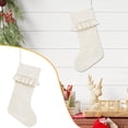 thumbnail image 2 of Clearance Under $6 1PC Ruffled Christmas Stocking, White Velvet Xmas Stocking with White Cuff, Large Hanging Stocking for Fireplace Tree Holiday Decor, 2 of 5