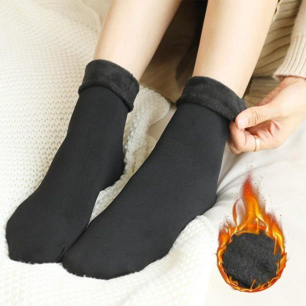 1 Pair Men Winter Warm Slipper Socks Thermal Lined Foot Booties Sleeping  Hosiery