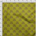 thumbnail image 3 of oneOone Organic Cotton Poplin Twill Fabric Leaves|Floral & Peacock Block Print Fabric By The Yard 42 Inch Wide, 3 of 4